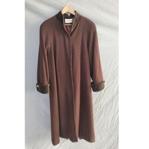 Vintage Charles Klein Brown Full Length Wool Coat